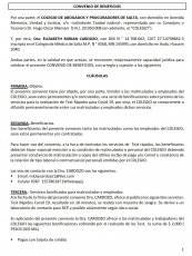 CONVENIO DE BENEFICIOS