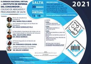 II JORNADA NACIONAL VIRTUAL DEL INSTITUTO DE DEFENSA DEL CONSUMIDOR - SALTA 30 DE MARZO